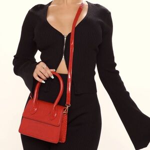 Red FN Crosssbody Bag